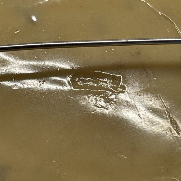 vintage Carved celluloid flower brooch dangle Beads Signed Handmade Aged 3D - Picture 9 of 14